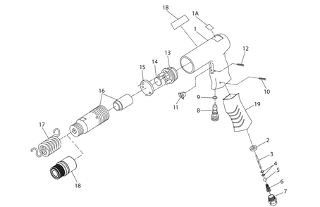 Page A Diagram and Parts List for 114GQC  Ingersoll Rand Hammer